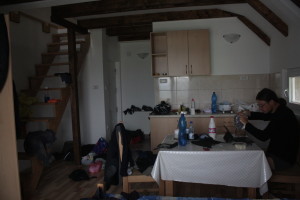 Apartmánek v Motičky Gaj a sušení věcí